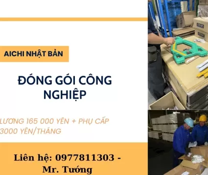 TUYỂN 3 NAM ĐƠN HÀNG ĐÓNG GÓI CÔNG NGHIỆP TẠI NHẬT BẢN